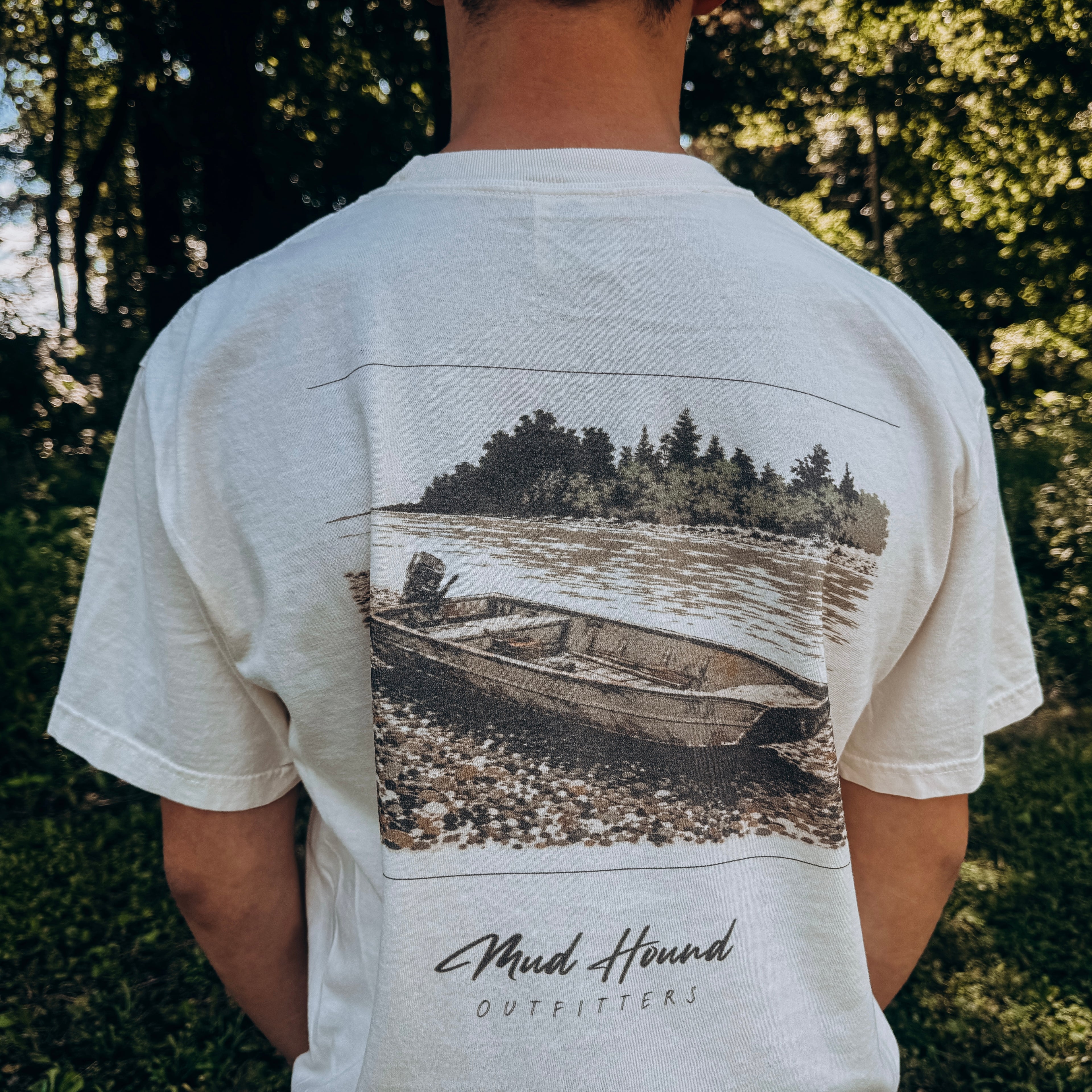 Heritage Jon Boat Pocket Ivory Tee