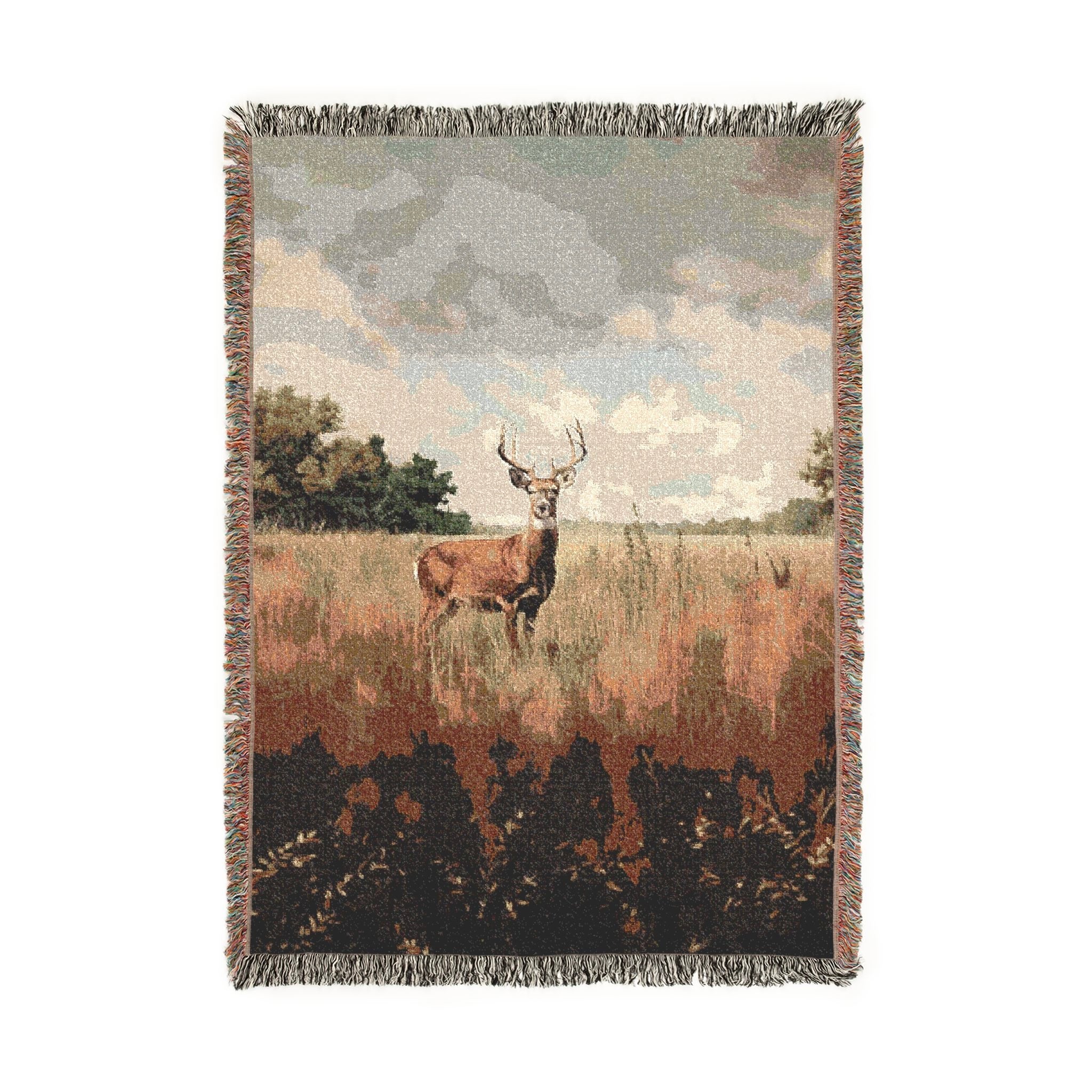 Whitetail Prairie Woven Blanket