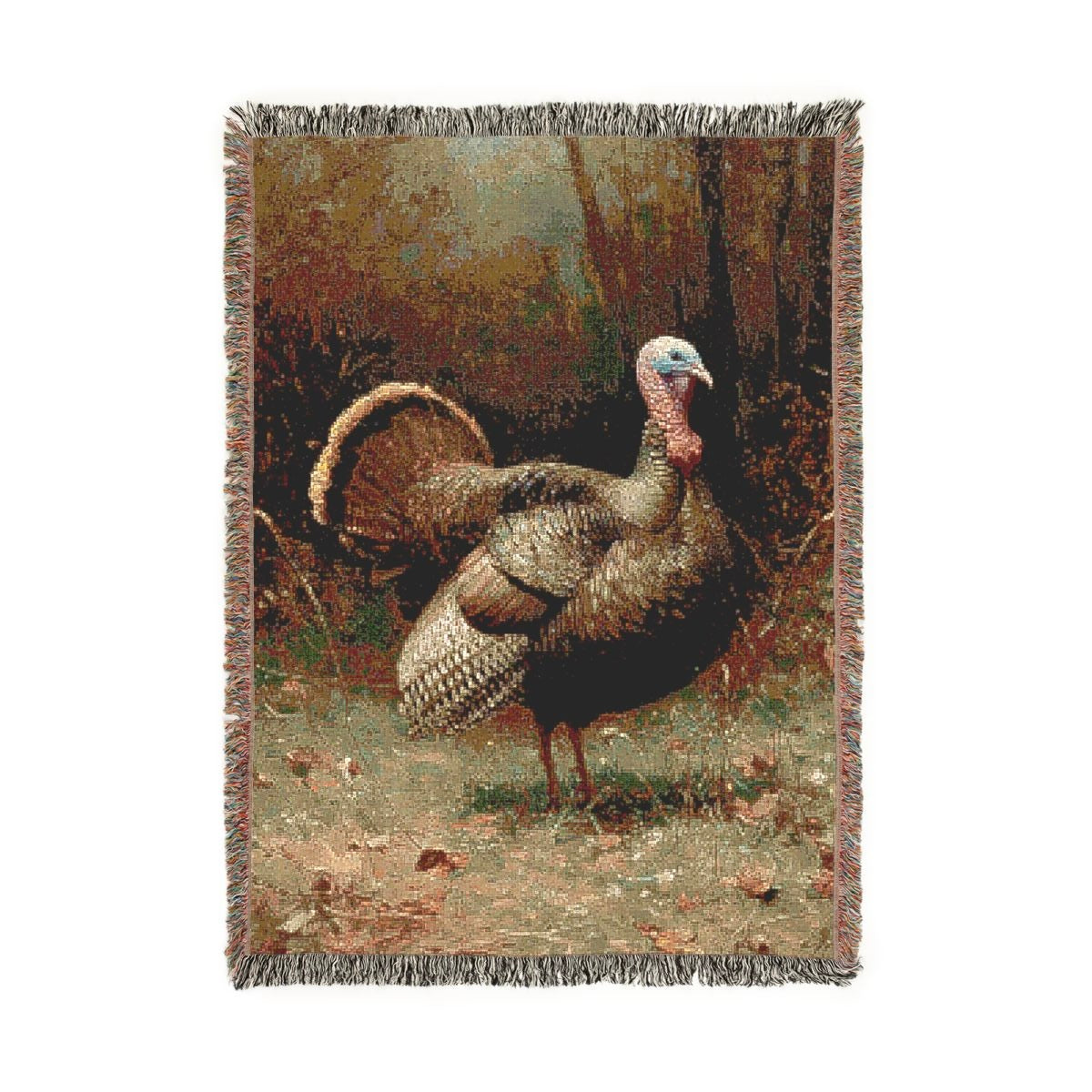 Wild Turkey Lodge Throw Woven Blanket
