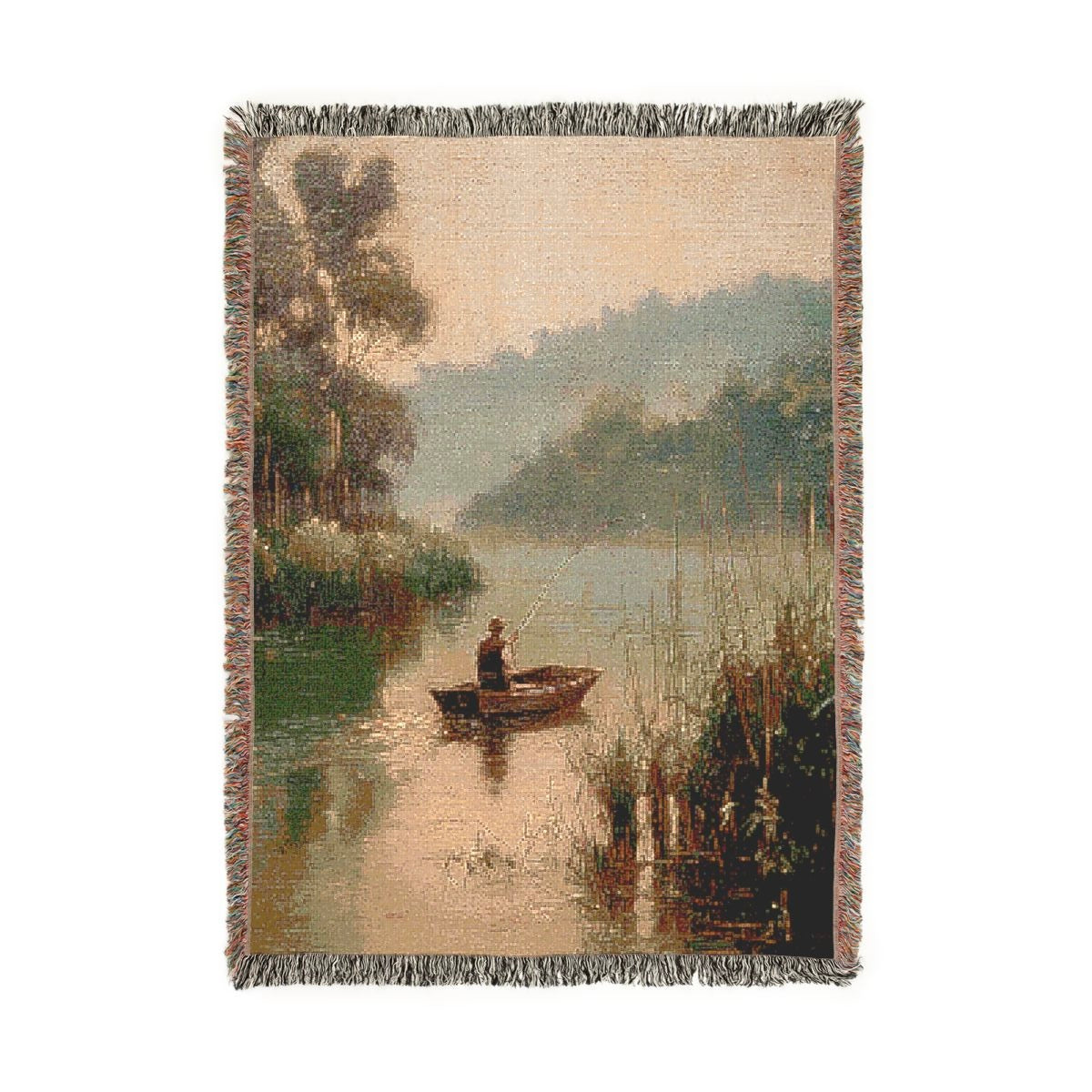 The Lone Fisherman Blanket